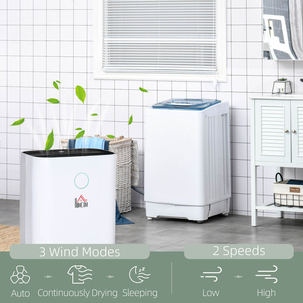 Portland White Portable Dehumidifier 4L Image 5