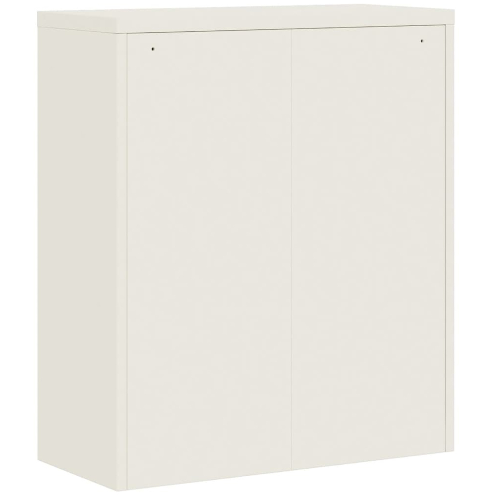 vidaXL 2 Door White Steel Filing Cabinet Set of 2 Image 8