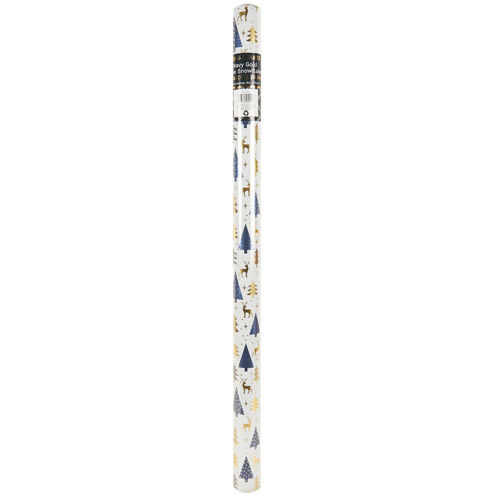 Navy Gold Tree or Snowflake Wrap - Navy or Gold Image 5