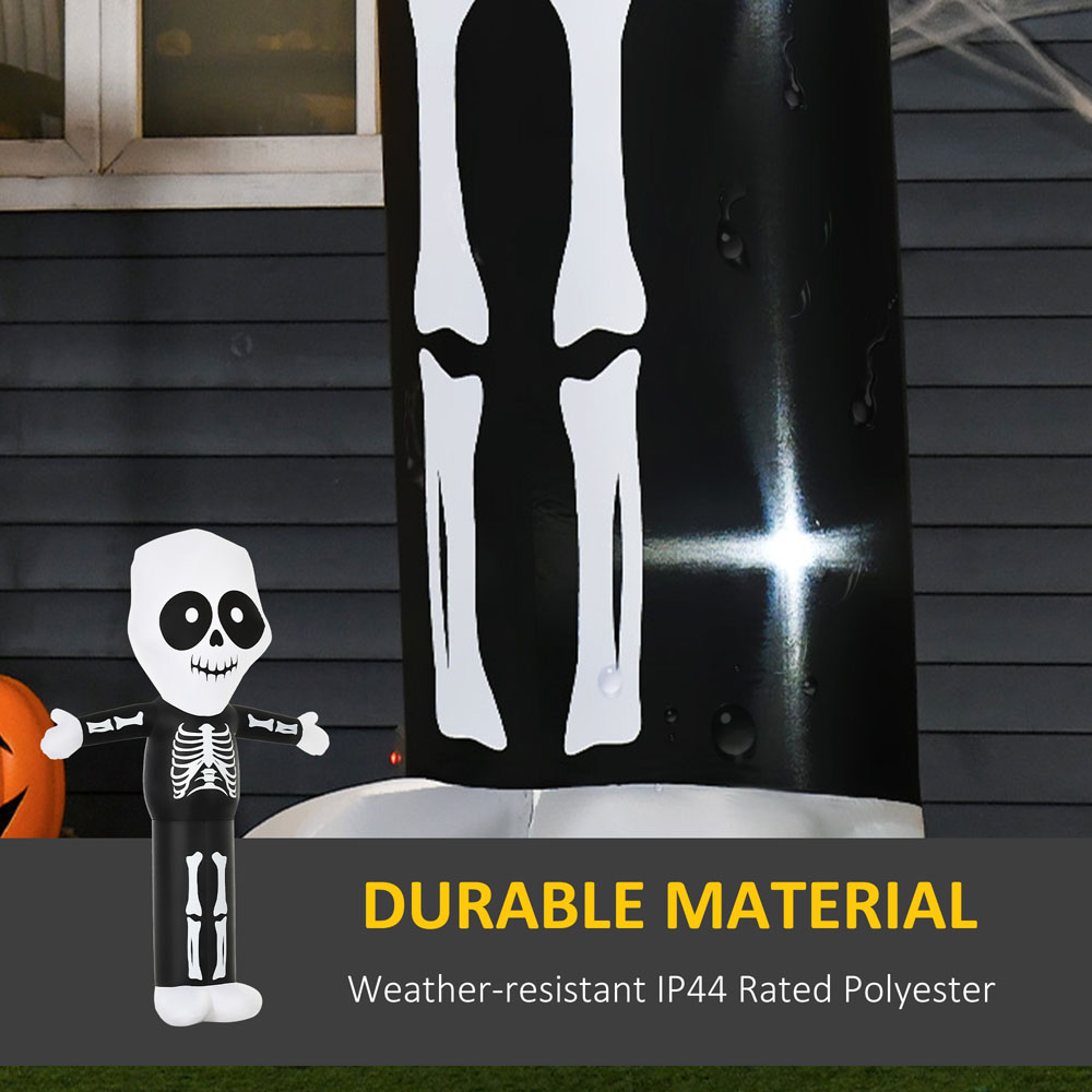 HOMCOM Halloween Inflatable Skeleton Ghost 3m Image 6