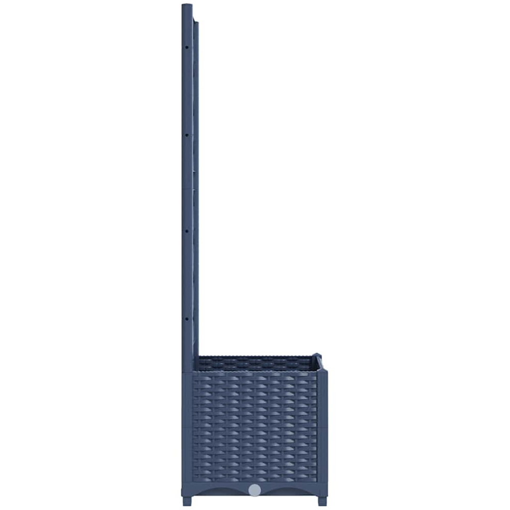 vidaXL Blue Grey Polypropylene Garden Planter with Trellis 136 x 40 x 40cm Image 4