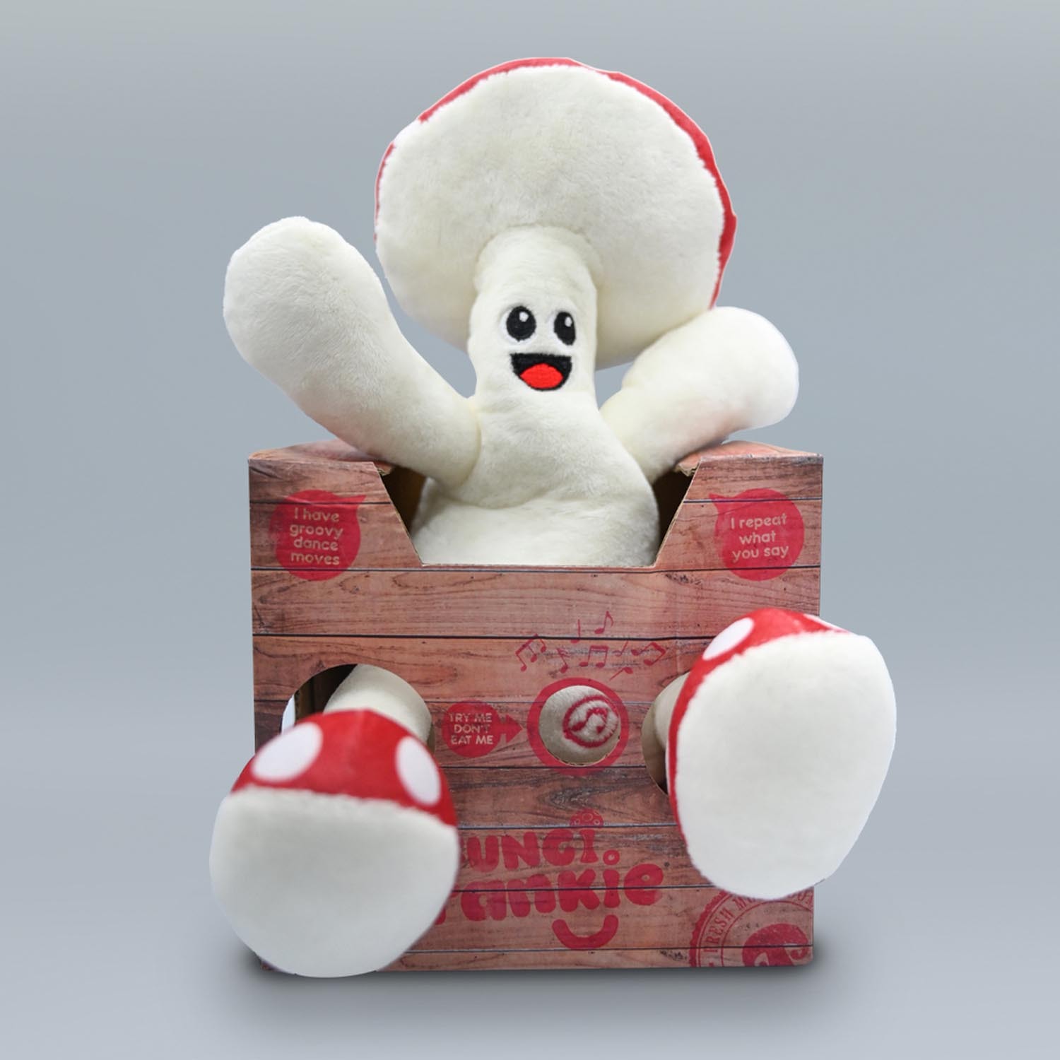 Fungi Frankie White Plush Interactive Soft Toy Image 8