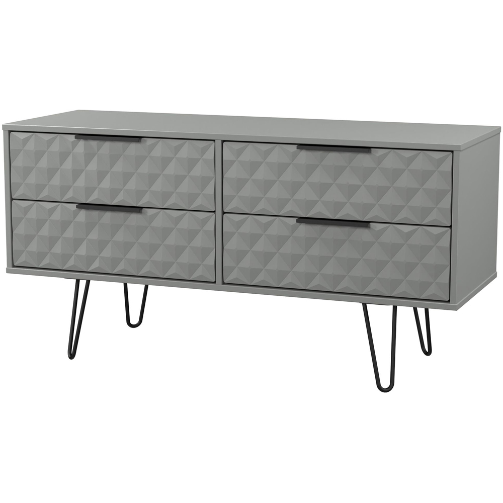 Crowndale Harlequin 4 Drawer Dusk Grey Bed Box Ready Assembled Image 2