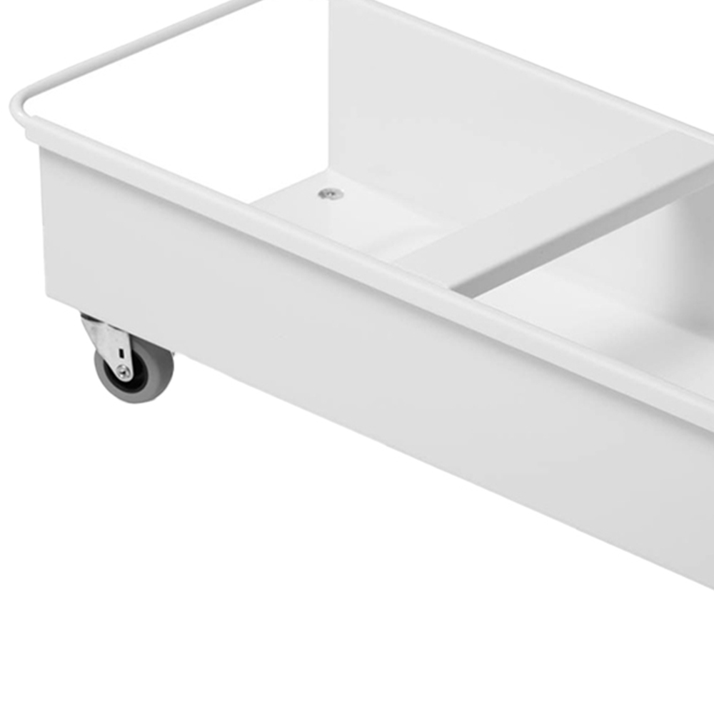 Durable Durabin White Square Steel Wheel Bin Trolley 40L Image 2