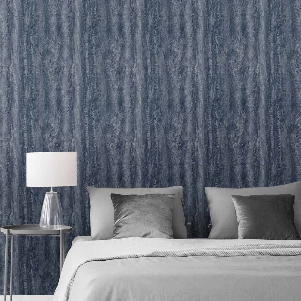 Muriva Eterna Marble Blue Wallpaper Image 4