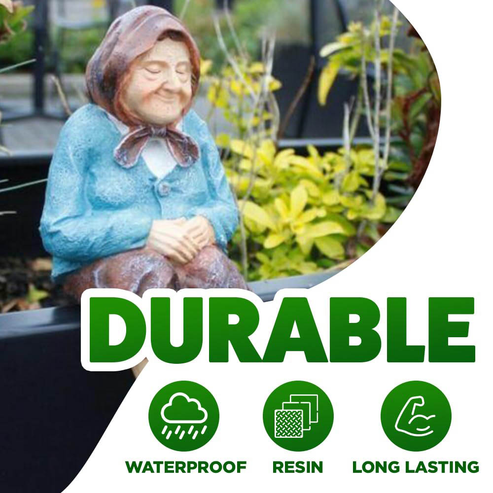 Marco Paul Sitting Grandmother Statue Garden Ornament Image 3