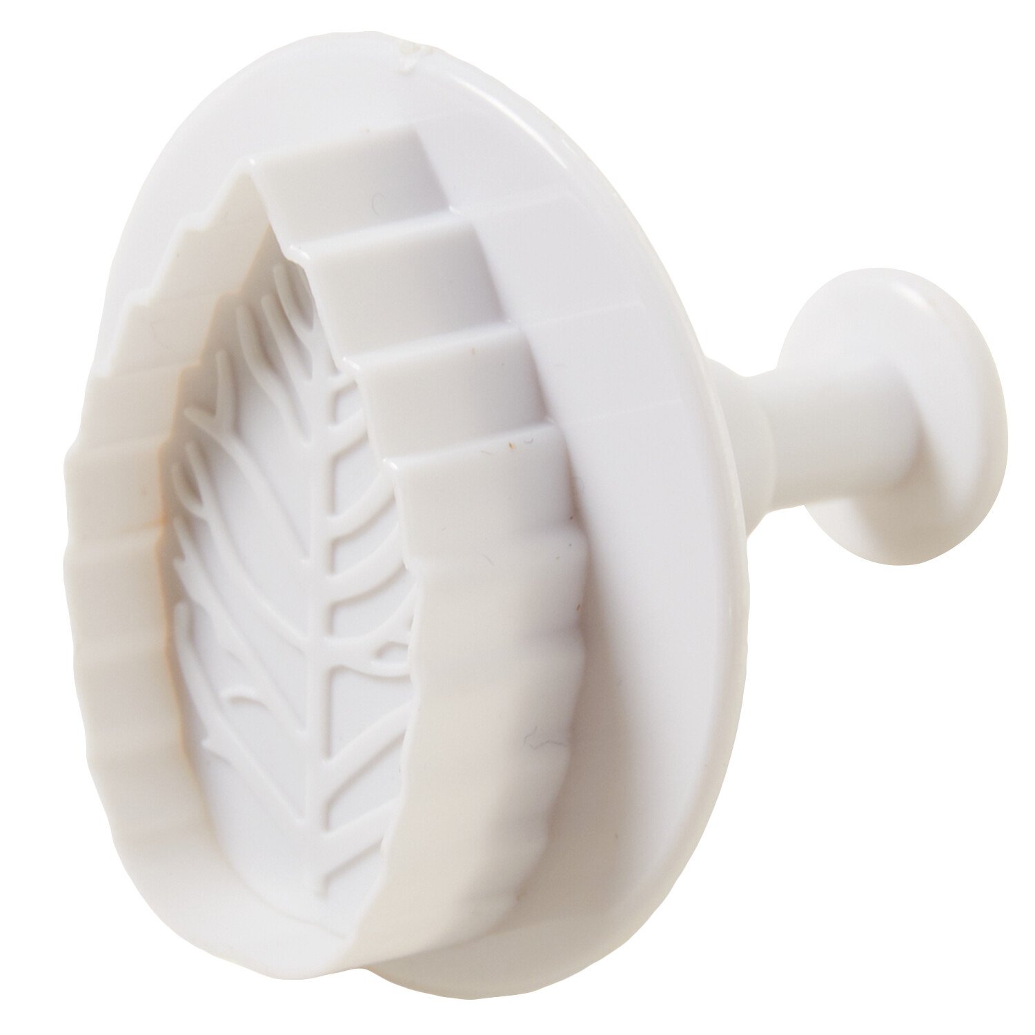 Set of 3 Leaf Shape Cutters - White Image 3