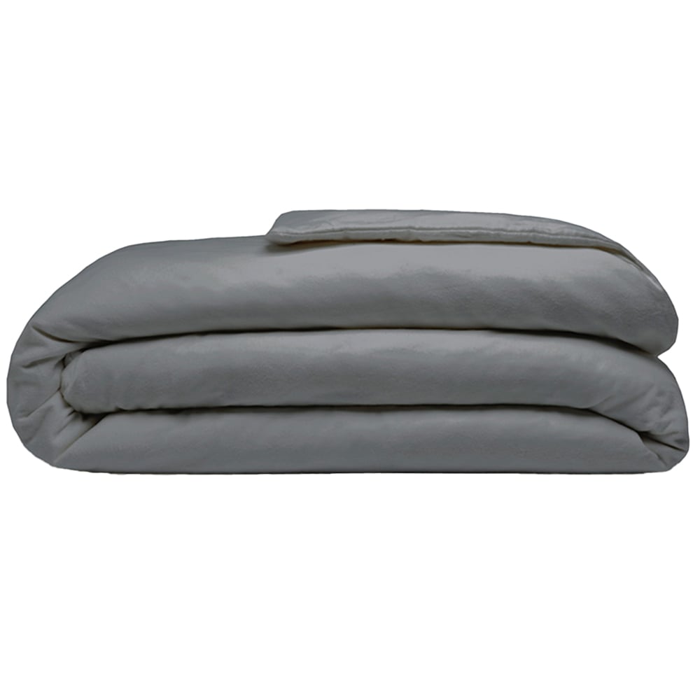 Serene Super King Size Charcoal Brushed Cotton Duvet Cover Image 1