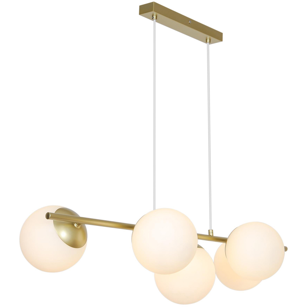Nordlux Lilly 5-Spot Brass Pendant Light Image 4