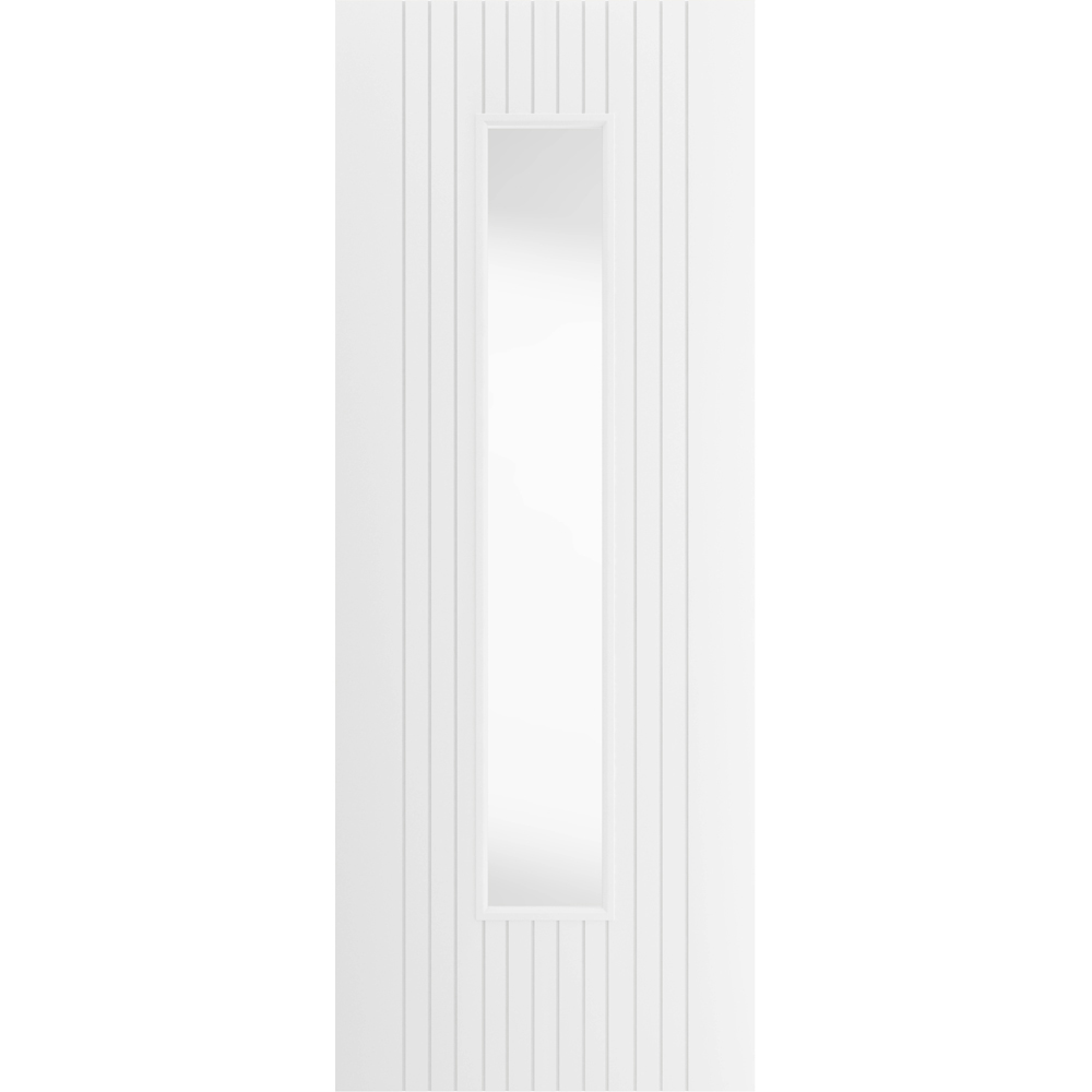 JB Kind Aria White Glazed Primed Internal Door 1981 x 838mm Image 1