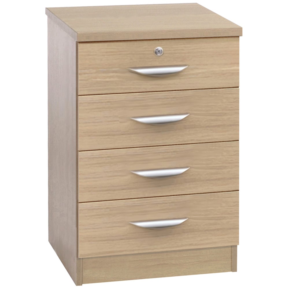 R White Cabinets 4 Drawer Brown Storage Unit Image 2