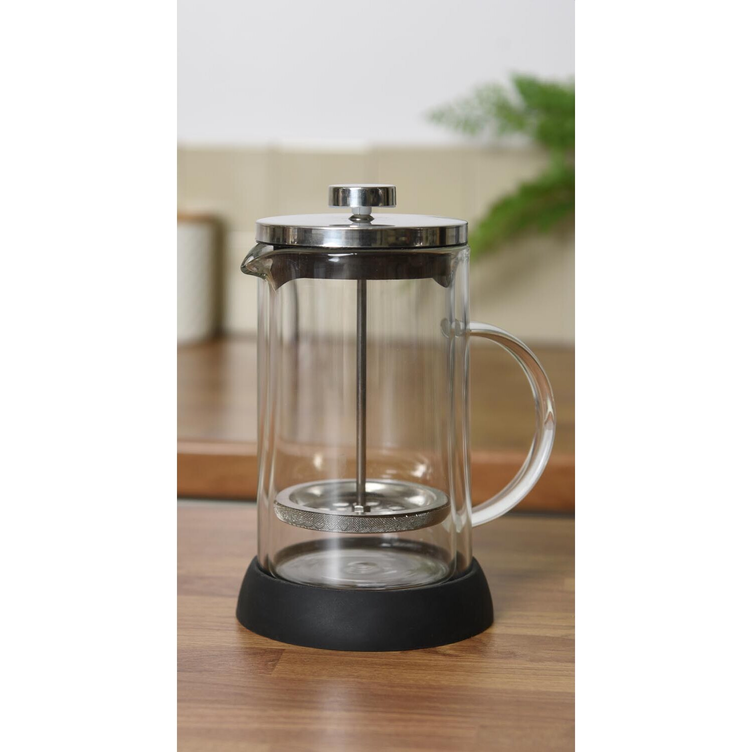 Double Wall Cafetiere 800ml - Silver Image 2