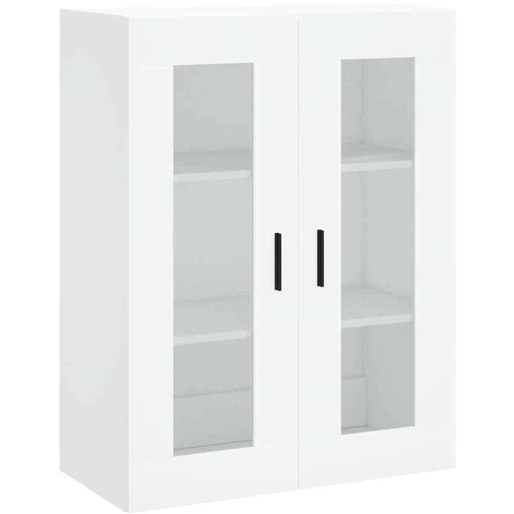 vidaXL 2 Glass Door White Wall Mounted Cabinet Image 2