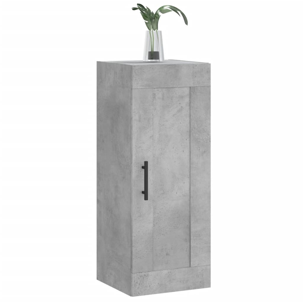 vidaXL Single Door Concrete Grey Wall Mounted Cabinet Image 4