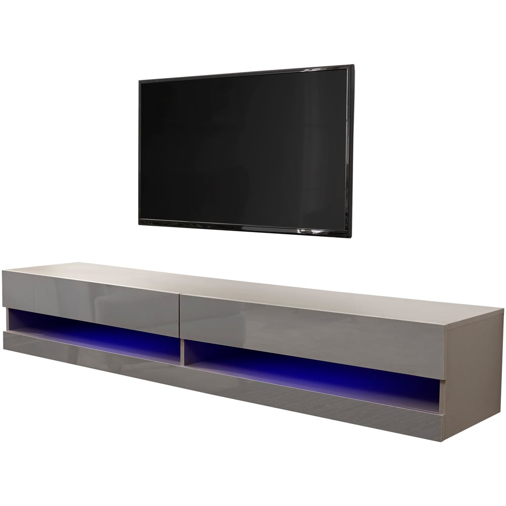 GFW Galicia Grey Large Wall TV Unit with LED Image 2