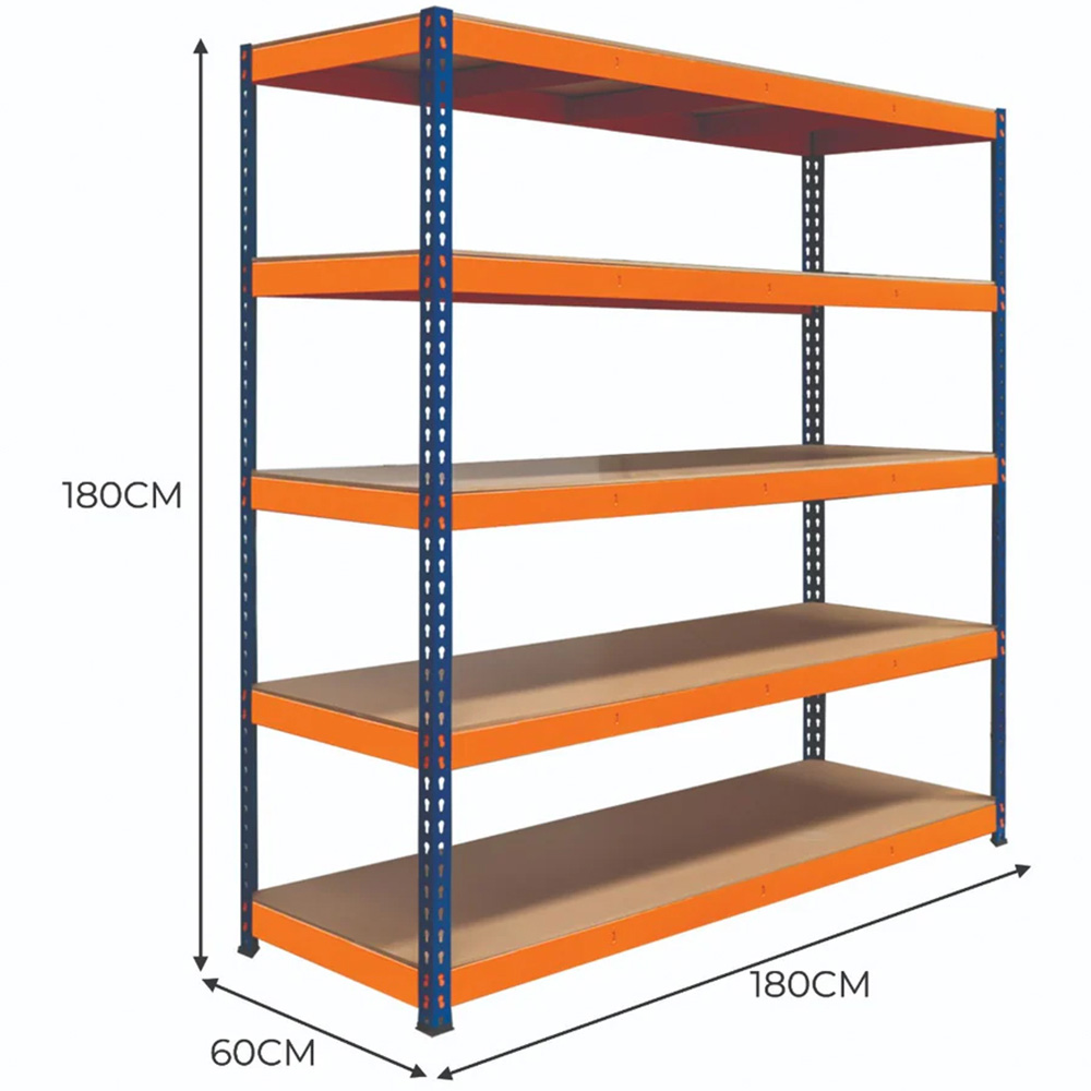 Monster Shop S Rax 5 Shelf Blue and Orange Shelving Unit Image 6