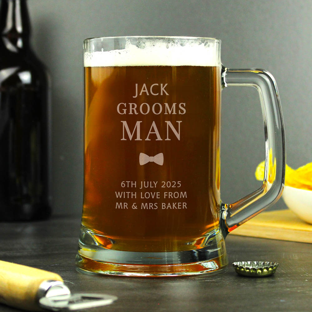 Personalised Memento Personalised Groomsman Pint Stern Tankard Image 2