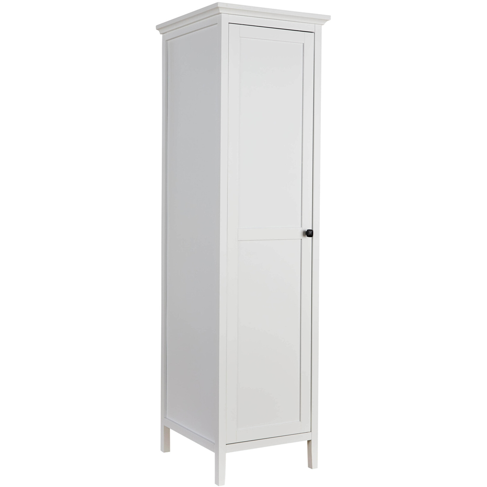 Home Source Belle Vue Single Door White Wardrobe with Hanging Rail Image 2