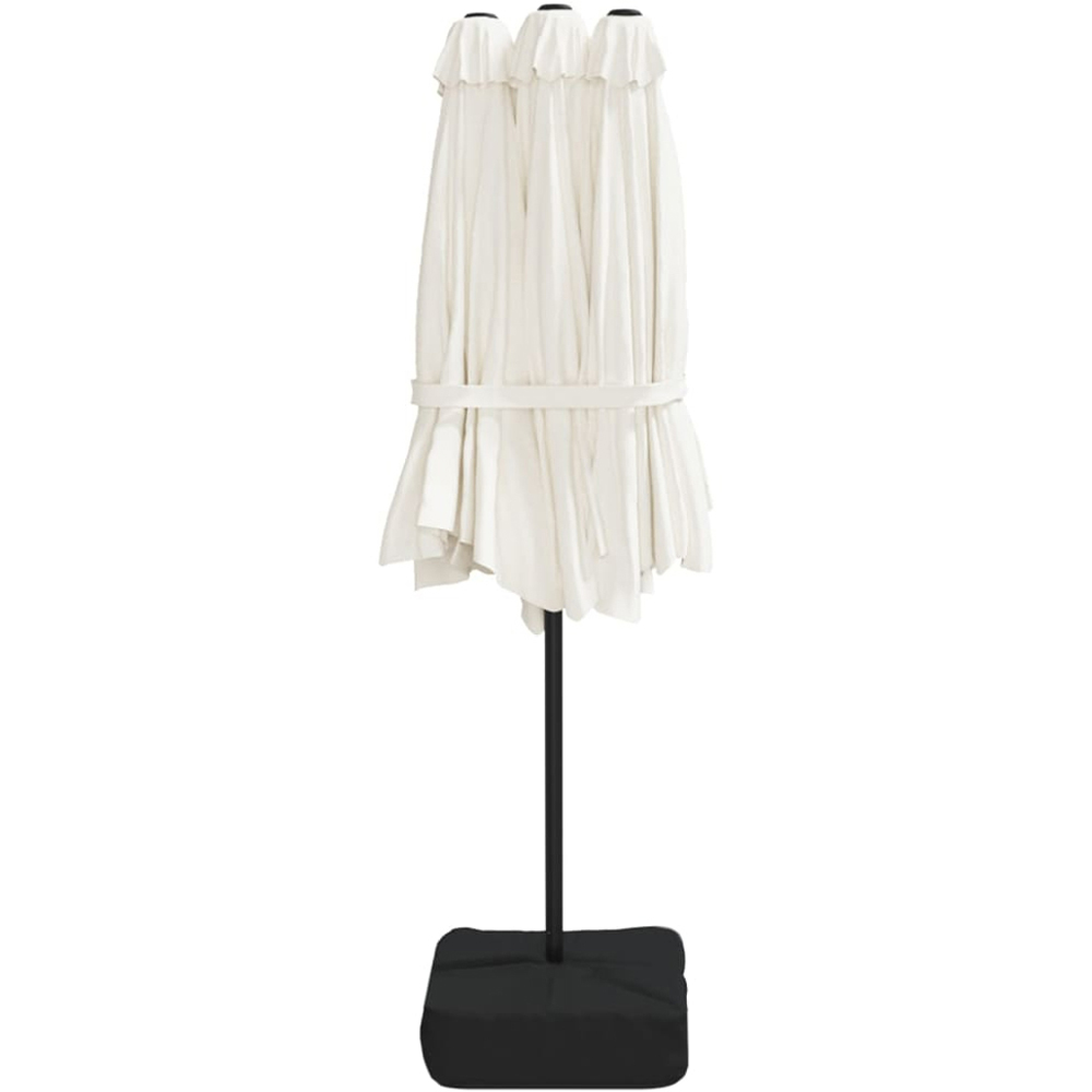 vidaXL White Double Head Parasol 4.5 x 2.6m Image 4
