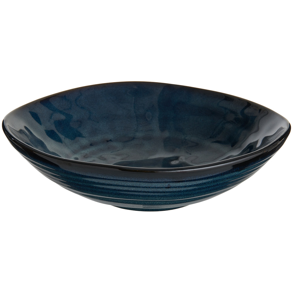 Wilko Stormy Blue Glaze Bowl Wilko