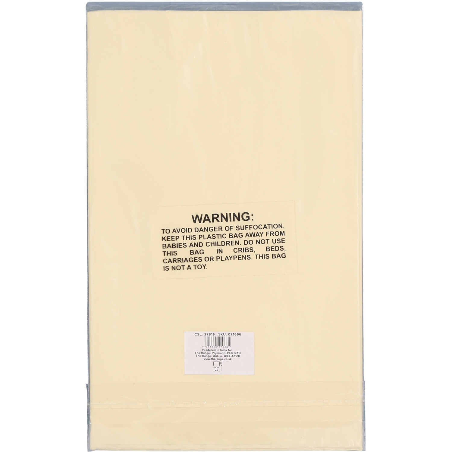 Pack of 2 Plastic Table Cover Cream - Cream Image 2