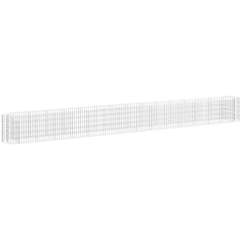 vidaXL Silver Galvanised Iron Gabion Raised Bed 540 x 50 x 50cm Image 1