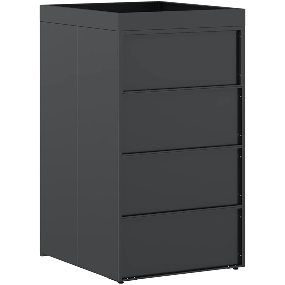 vidaXL Anthracite Wheelie Bin Storage Shed with Planter Roof Image 4