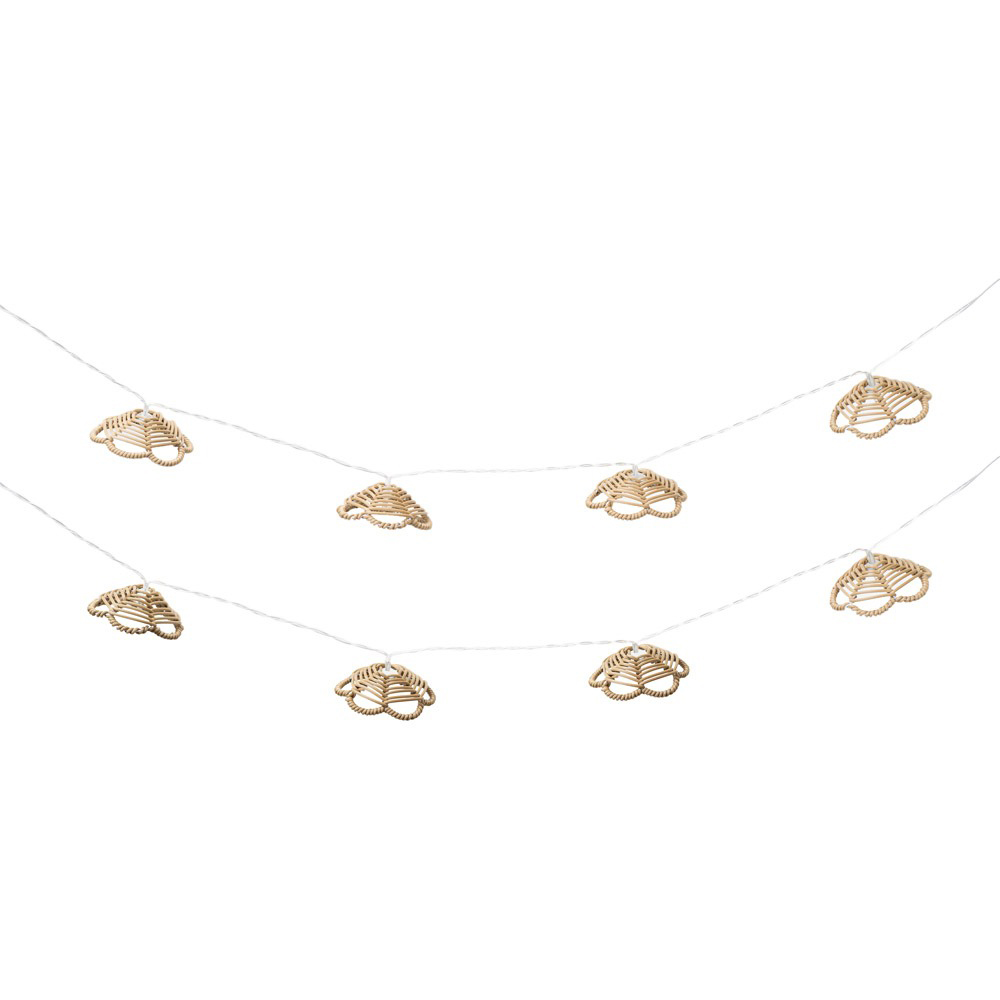 ValueLights Rattan Flower Battery Operated Outdoor Garden String Light 10 Pack Image 2