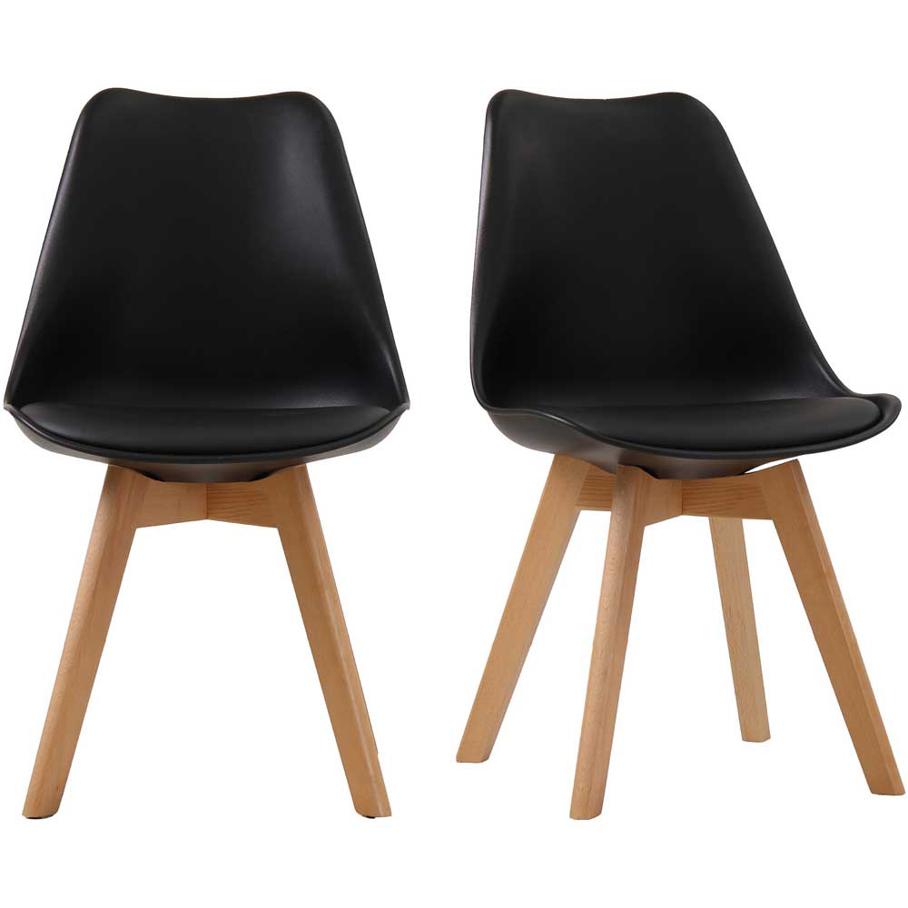 Louvre Set of 2 Black Dining Chair Image 2