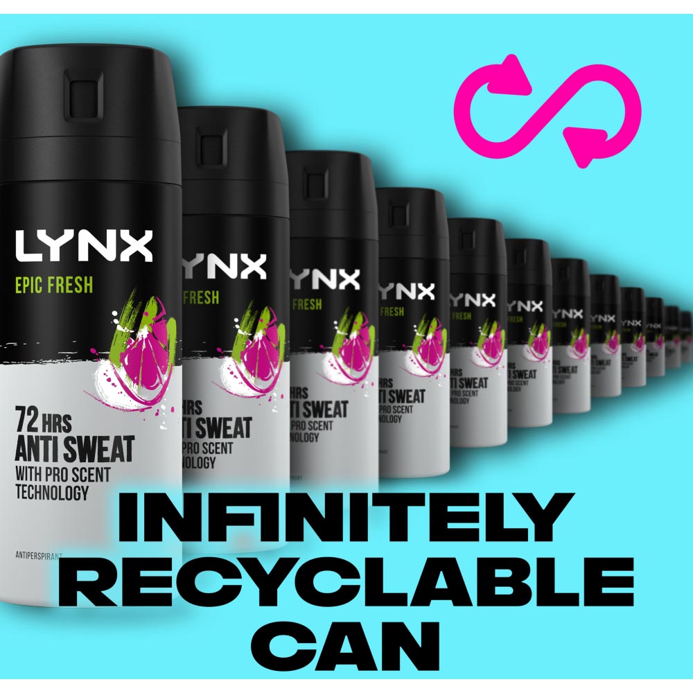 Lynx Epic Fresh Anti-Perspirant Deodorant 150ml Image 8