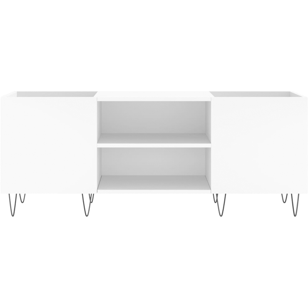 vidaXL 2 Shelf White Record Cabinet Image 4