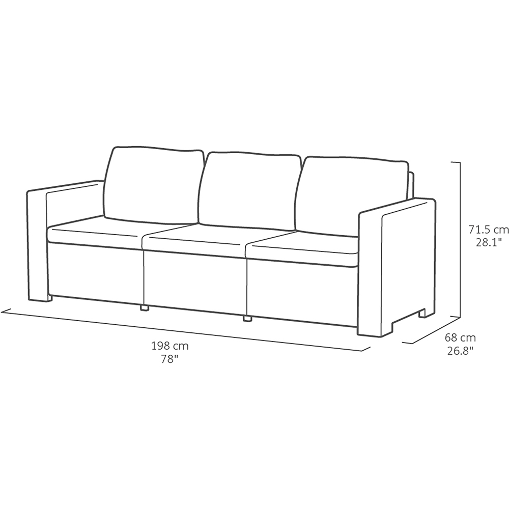 Keter California 9 Seater Garden Corner Lounge Set Image 8