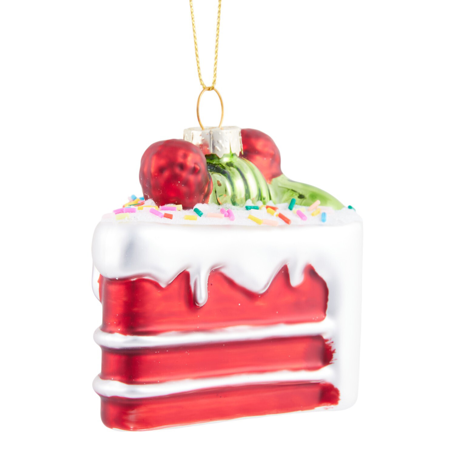 Glass Cake Tree DecorationRed Image 2