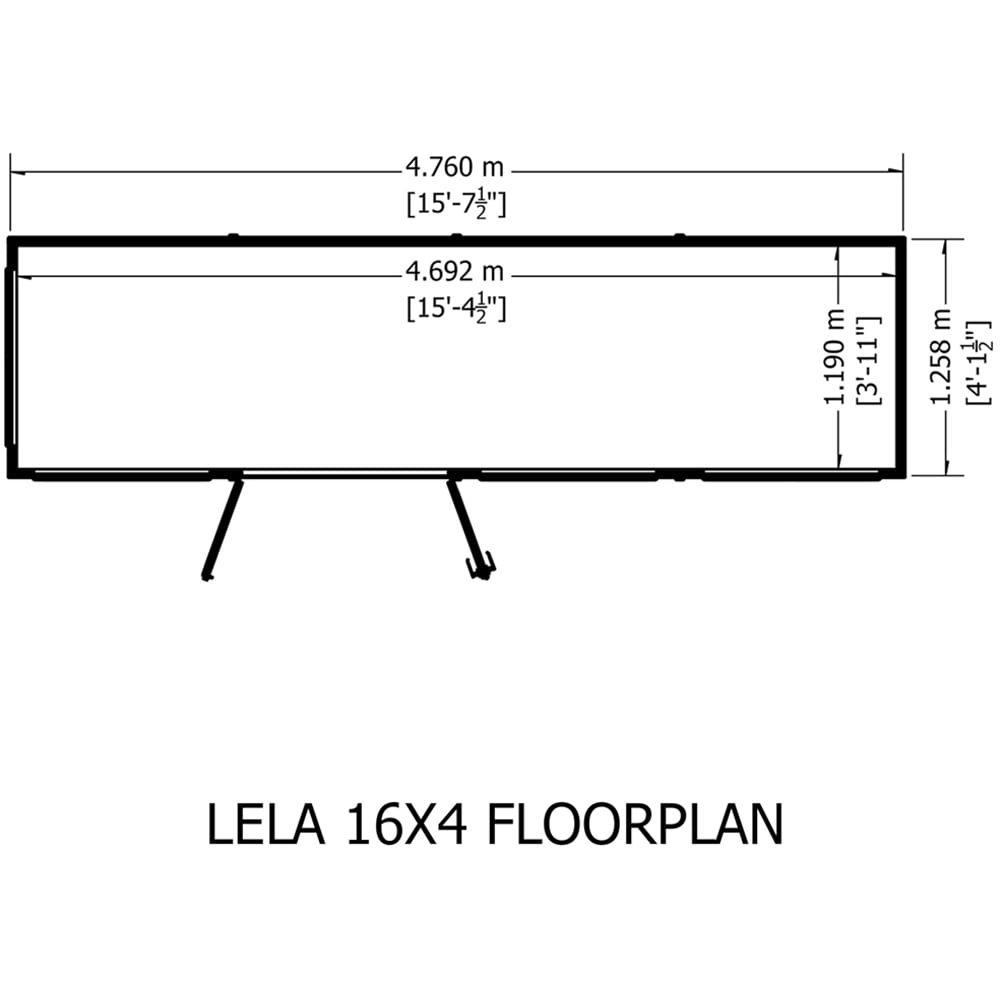 Shire Lela 16 x 4ft Double Door Summerhouse Image 7