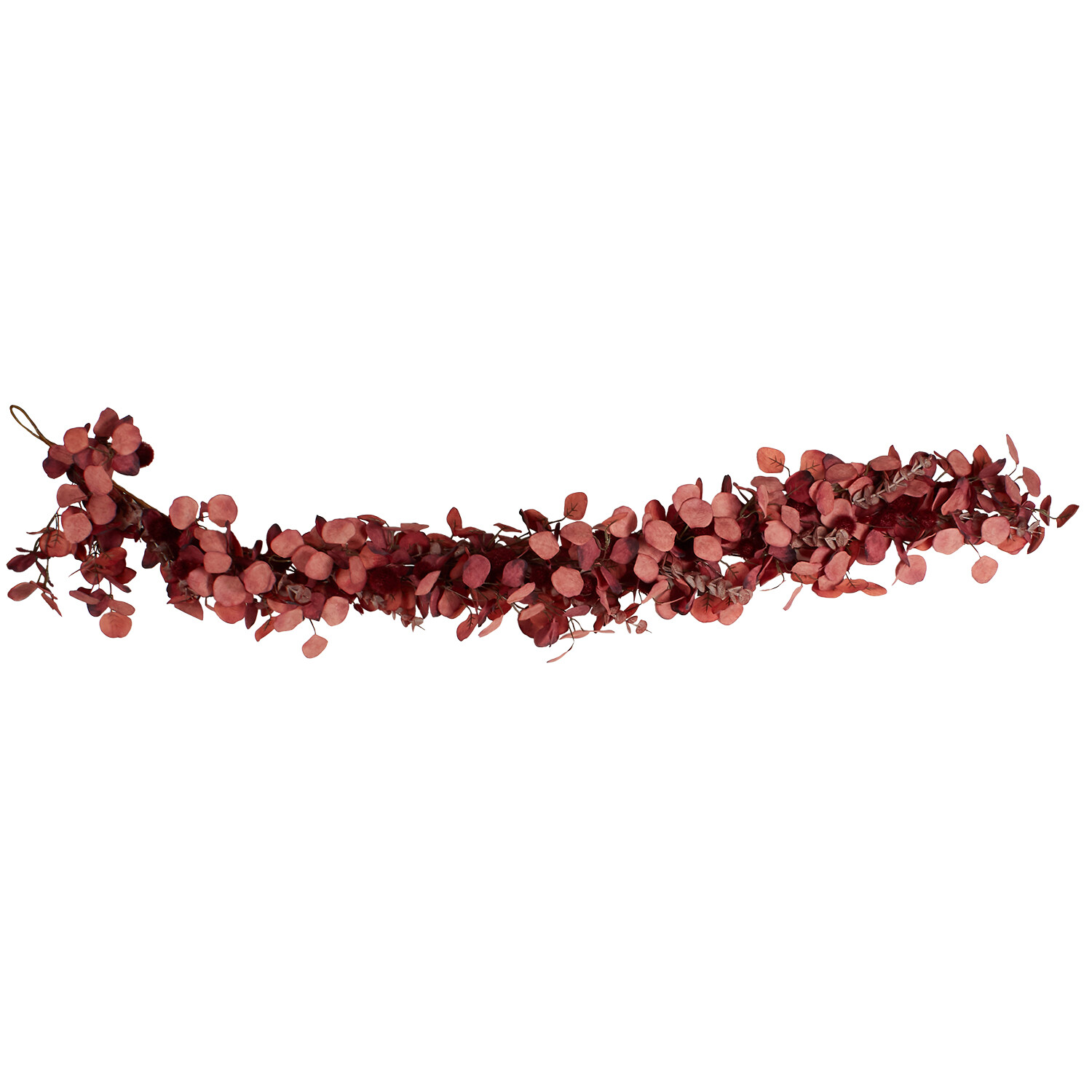 Eucalyptus and Willow Garland 150cm Burgundy Image 1