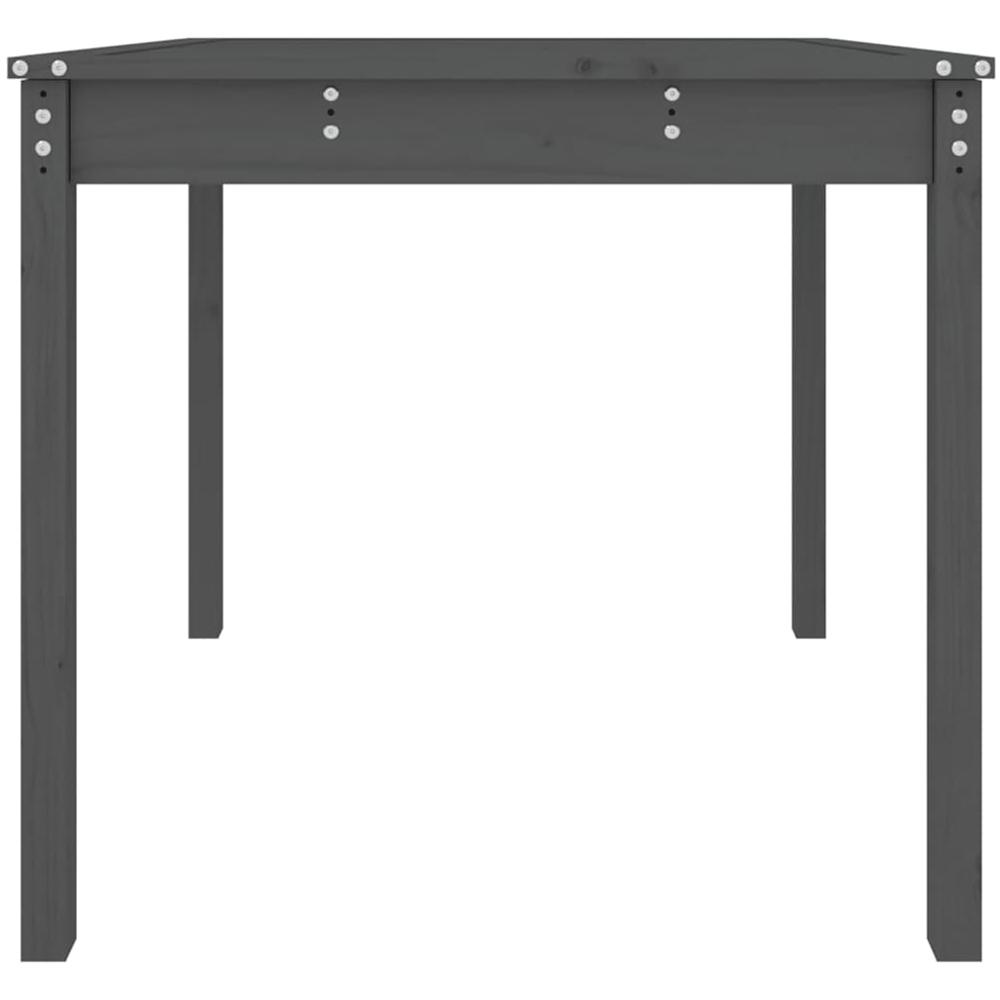 vidaXL 2 Seater Solid Pine Wood Garden Dining Table Grey Image 4