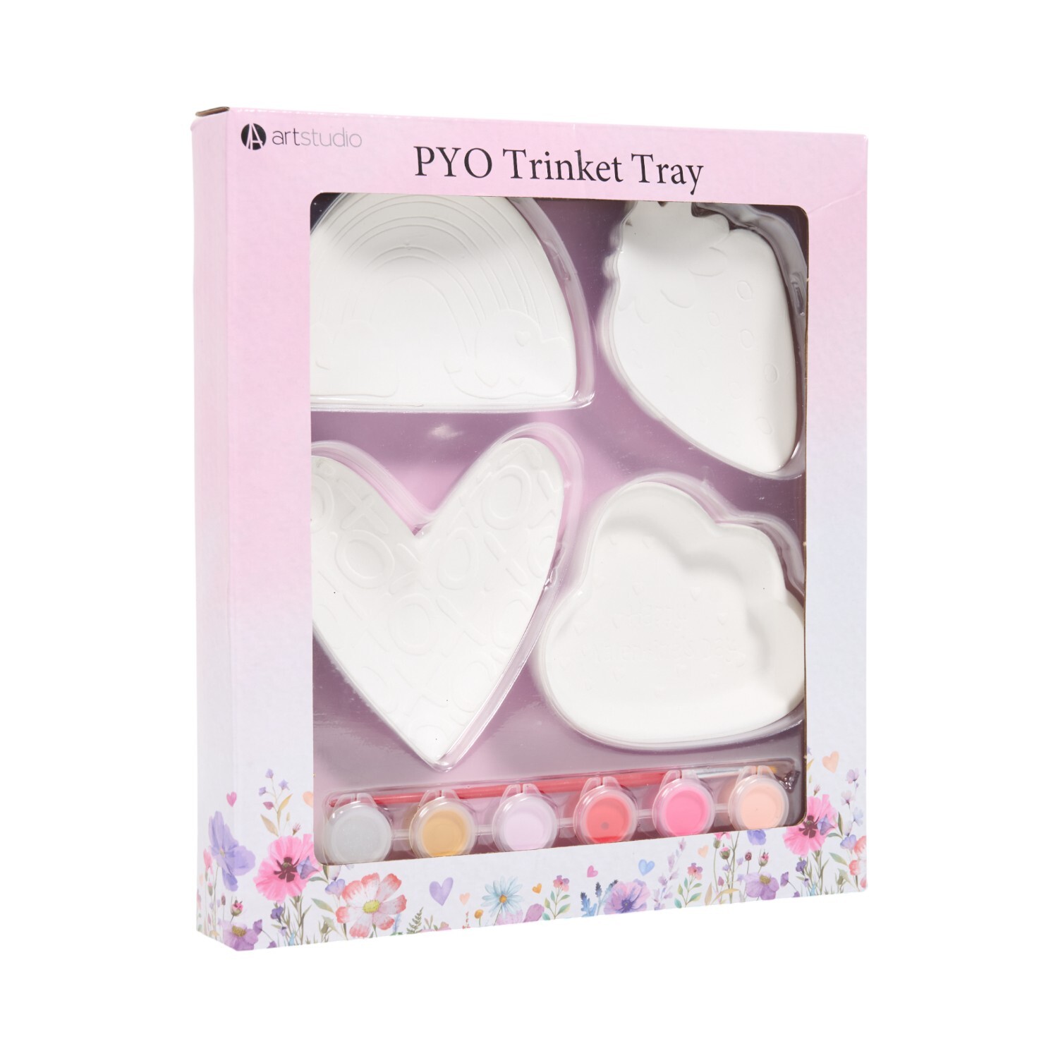 Paint Your Own Trinket Tray Kit White Image 3