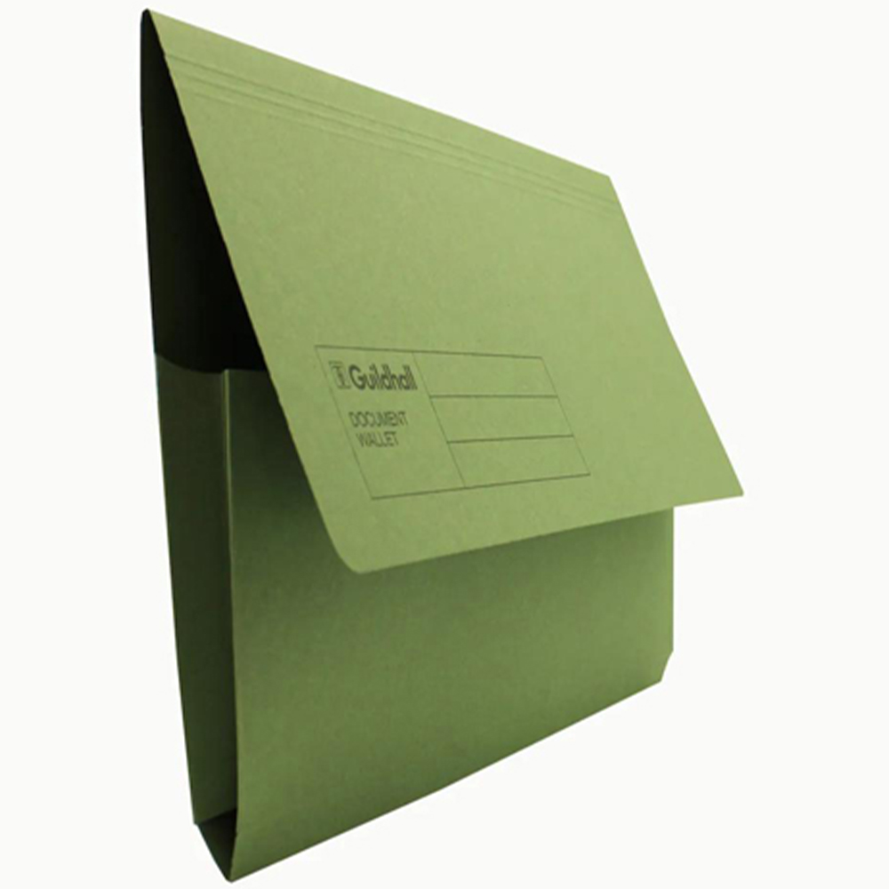 Exacompta Guildhall Green A4+ Manilla Document Wallet 50 Pack Image 2