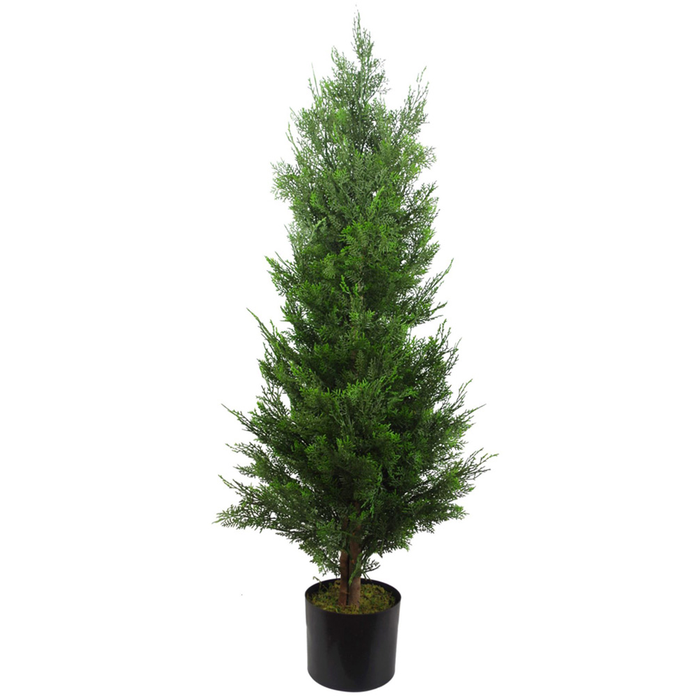 Leaf Large Cedar Topiary Artificial Tree Pot 4ft Image 1
