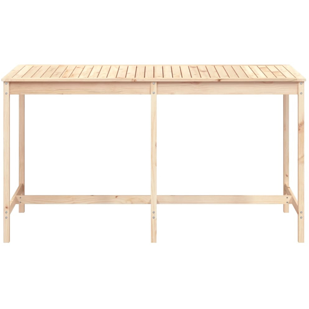 vidaXL 8 Seater Solid Pine Wood Slatted Garden Dining Table Natural Image 3