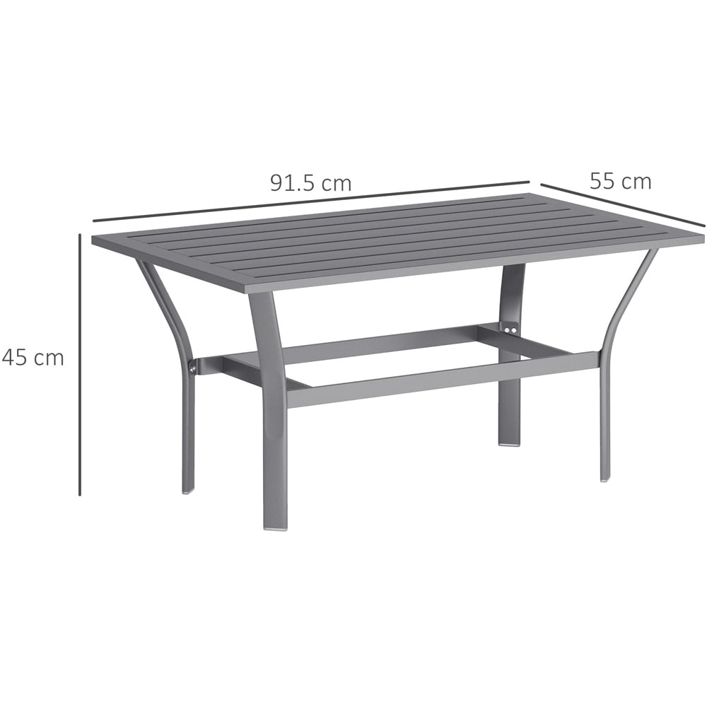 Outsunny Dark Grey Garden Coffee Table Image 9