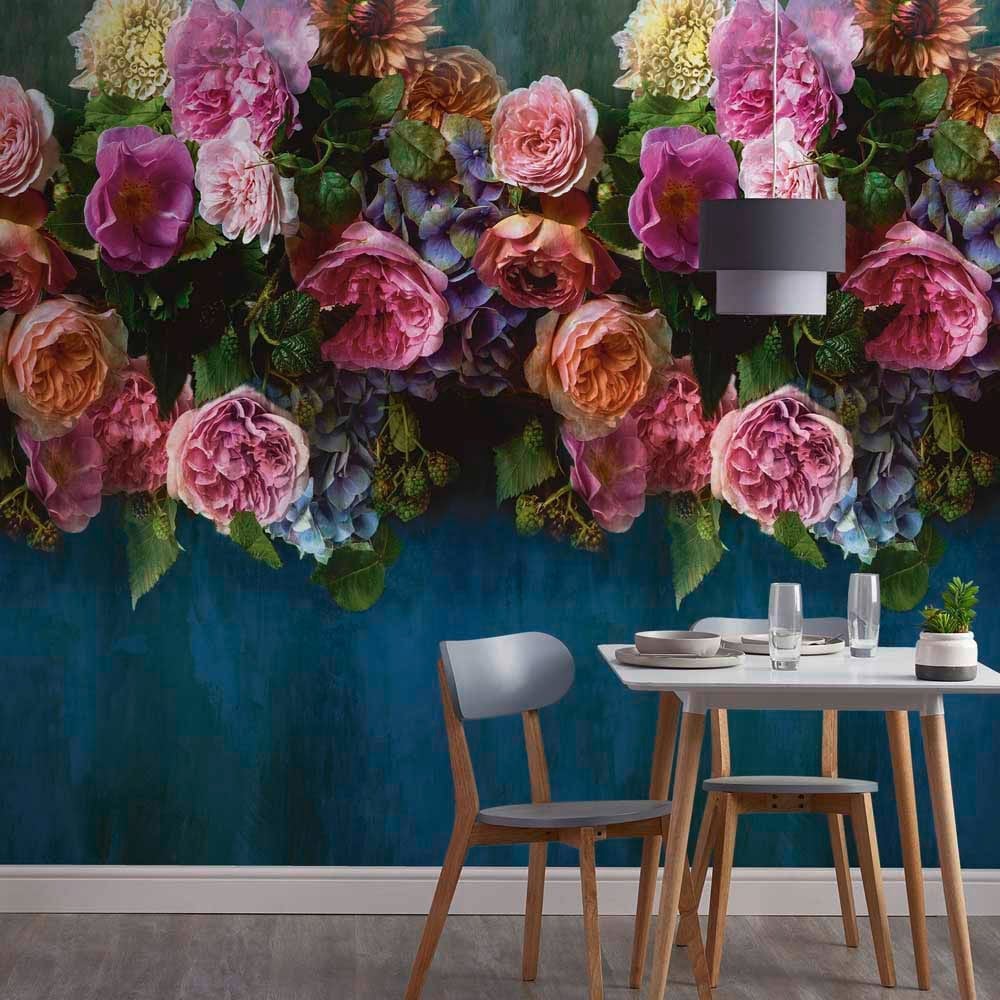 Grandeco Peony Bloom 3 Lane Wall Mural Image 1