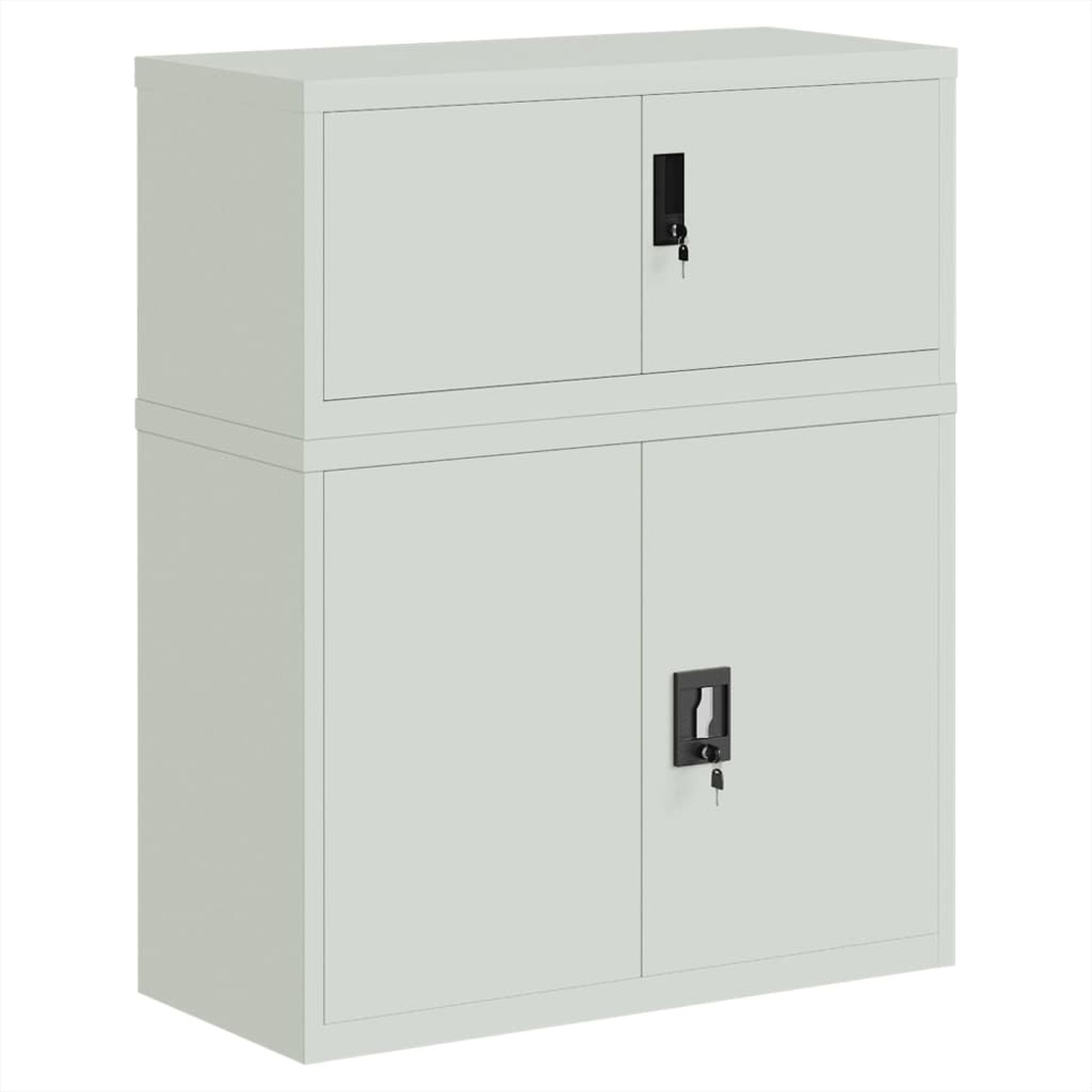 vidaXL 4 Door Grey File Cabinet Image 2