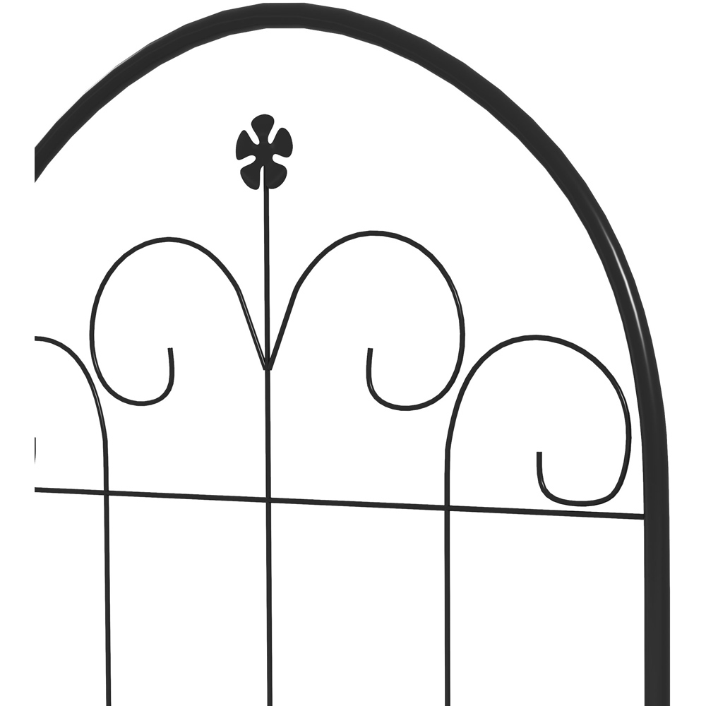 Outsunny Metal Floral Design Trellis Frames Garden Planter 2 Pack Image 3