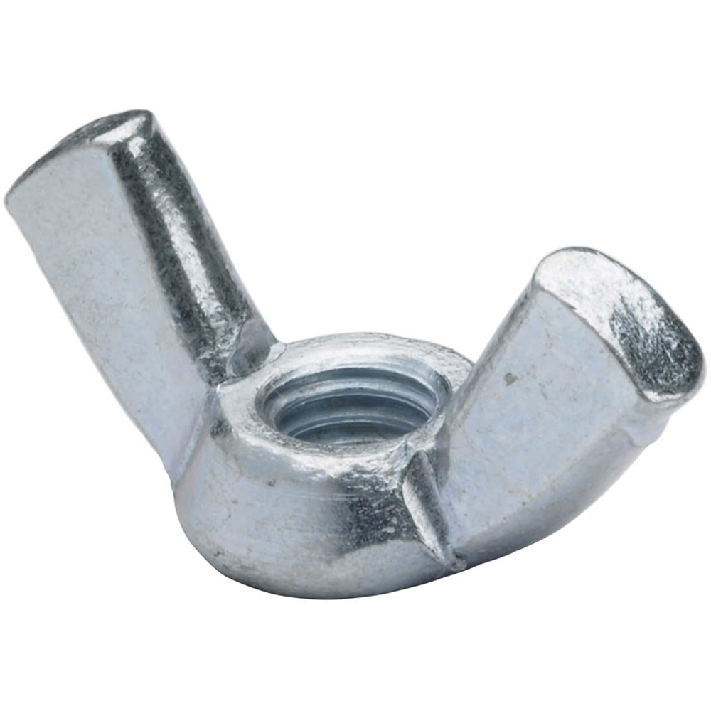 Wilko M6 Zinc Plated Wing Nut 4 Pack Image 1