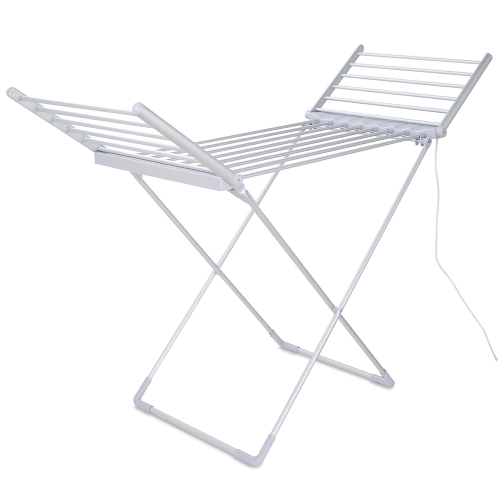 Tower 2 Winged Foldable Heated Electric Clothes Airer 147cm Image 1
