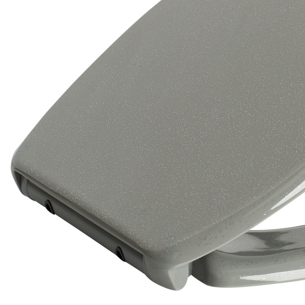 Wilko Grey Glitter Toilet Seat Image 3