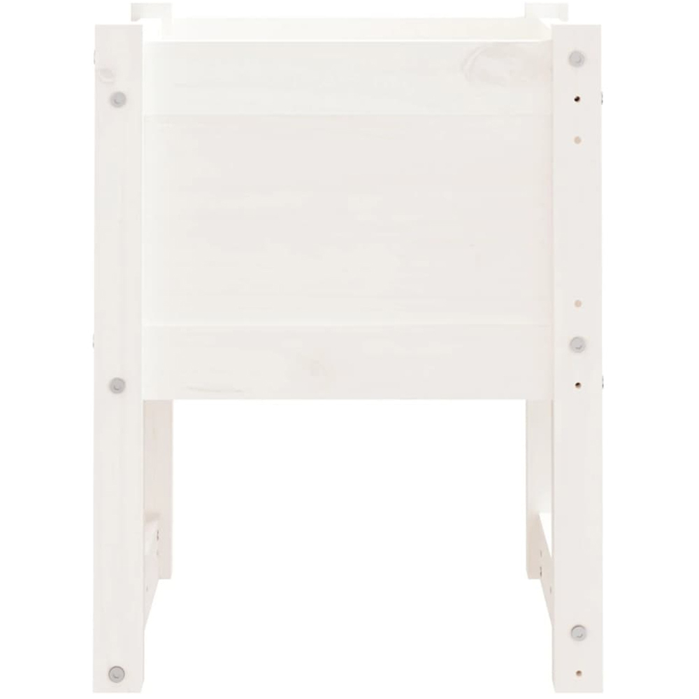 vidaXL White Pine Wood Garden Planter 52.5 x 40 x 40cm Image 3