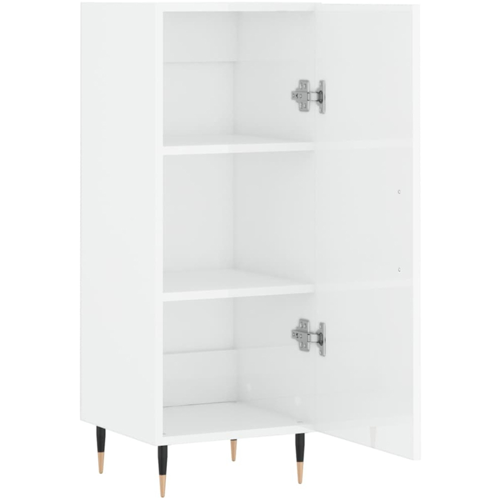 vidaXL Single Door High Gloss White Sideboard Image 5