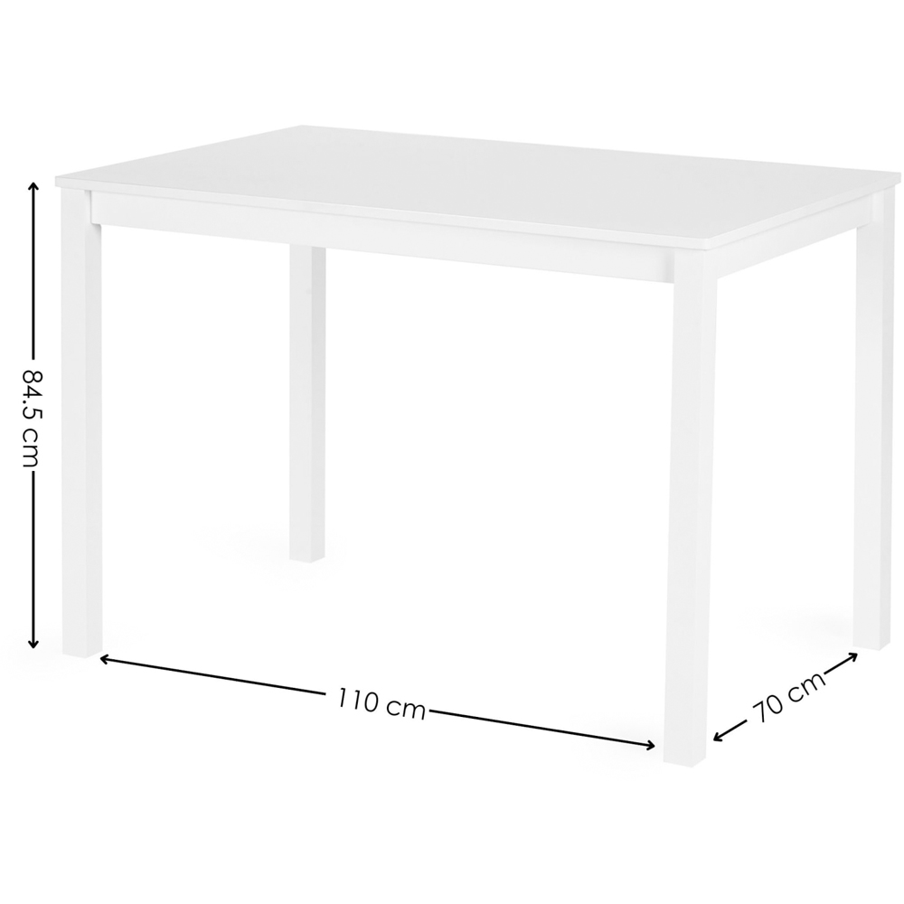 Julian Bowen Keats 4 Seater White and Beige Rectangular Dining Set Image 9